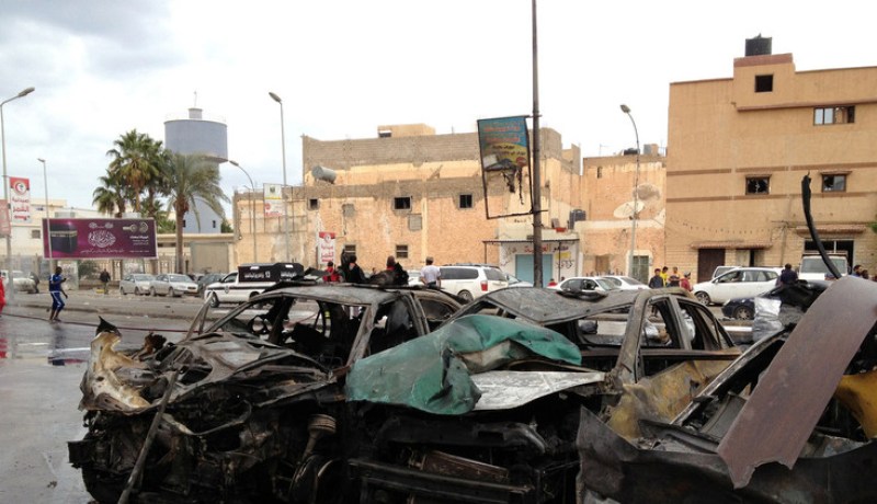 مقتل 7 عسكريين بتفجير انتحاري في بنغازي الليبية