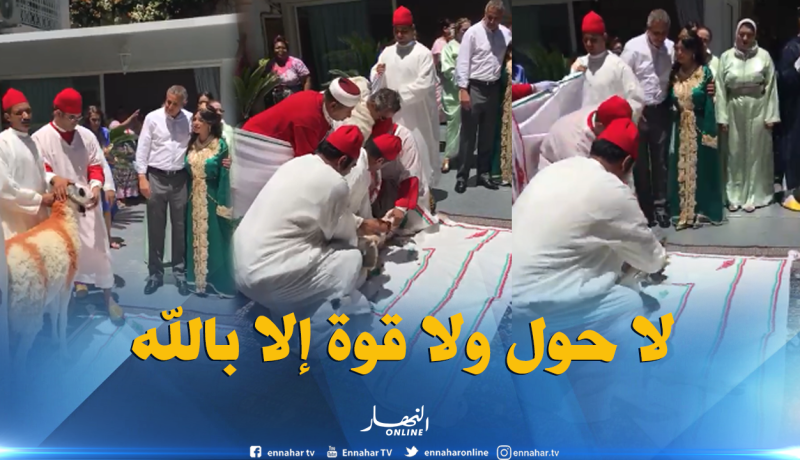 بالفيديو ..طقوس غريبة خلال ذبح أضحية العيد لبنت ملك المغرب