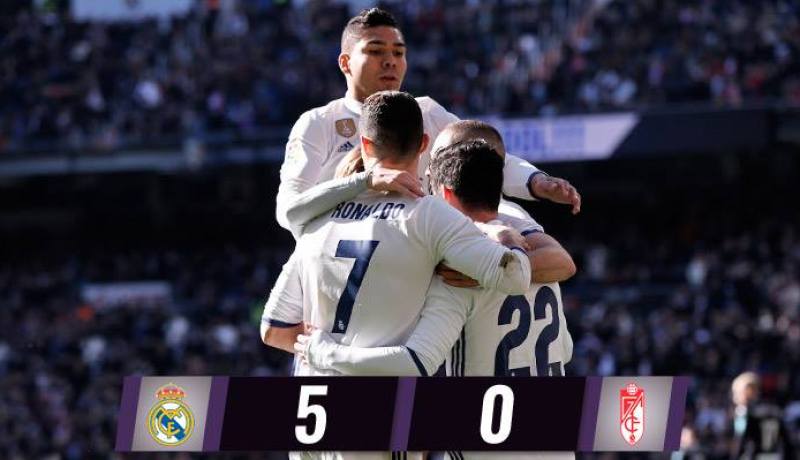 ريال مدريد يكتسح غرناطة بخماسية ويبقى دون هزيمة منذ 39 مباراة