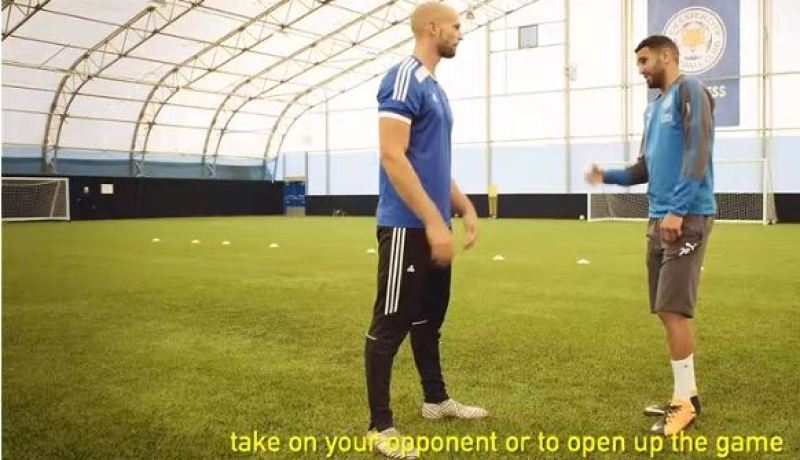 بالفيديو..محرز يلقن نجم الفريستايل فن ترويض الكرة