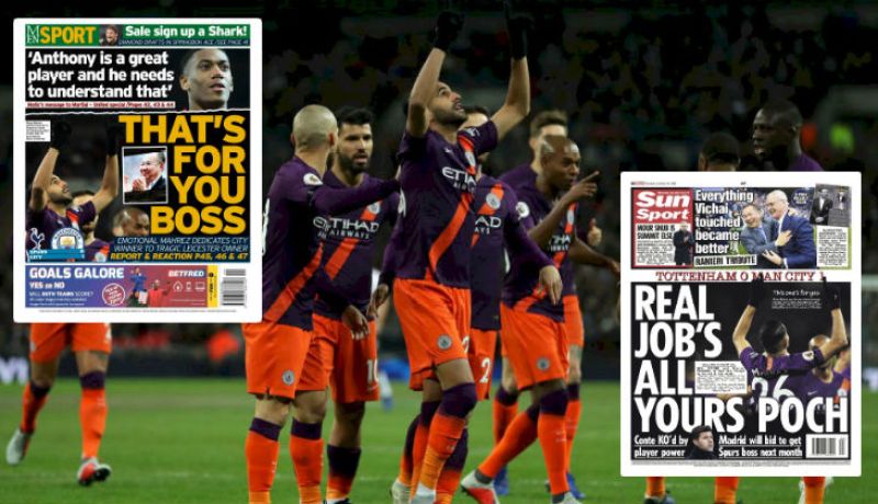 محرز يتصدر واجهة الصحف البريطانية !