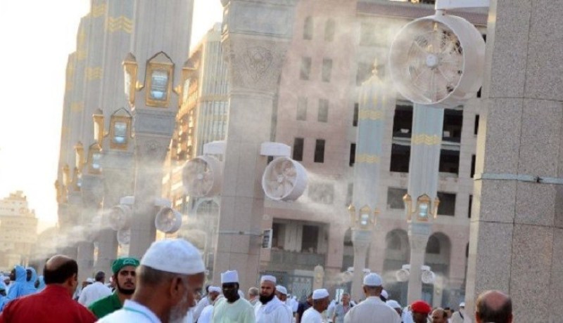 توفير 5 آلاف مروحة رذاذ مياه لمساعدة الحجاج على تحمل الحر