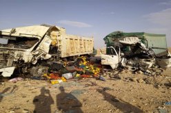 حادث إنحراف شاحنتين في تبسة