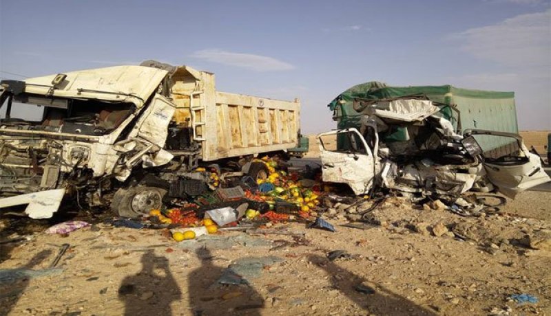 حادث إنحراف شاحنتين في تبسة