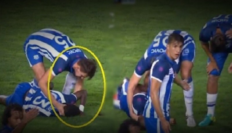 بالفيديو.. لاعب ينقذ زميله من موت محقق في المغرب