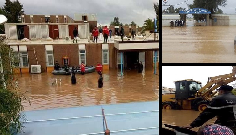 غرق مستشفى في معسكر.. و «الحماية» تجلي المرضى بالقوارب