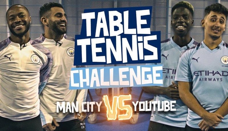 بالفيديو.. “محرز” يتحدى “ستيرلينغ” في “تنس الطاولة” !
