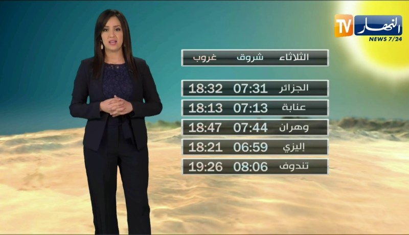 عواصف رملية بالجنوب/ أحوال الطقس ليوم الثلاثاء 19 فيفري 2019