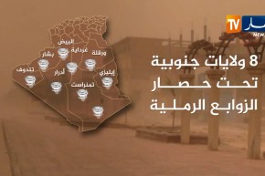 شاهد..8 ولايات جنوبية تحت حصار الزوابع الرملية