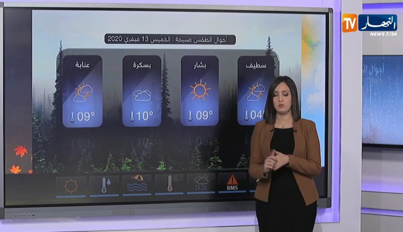 أحوال الطقس/ سحب كثيفة عابرة دون فعالية على أغلب المناطق الشمالية والجنوبية