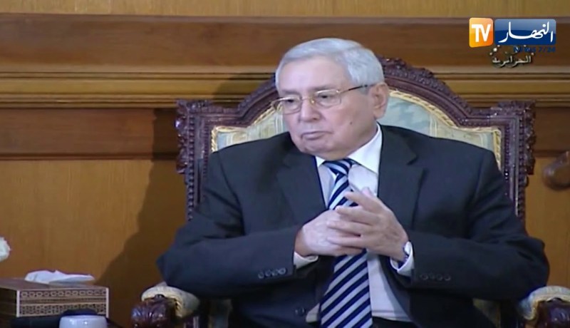 رئيس الدولة عبد القادر بن صالح يستقبل بلعيد , زياري , ميلود براهيمي