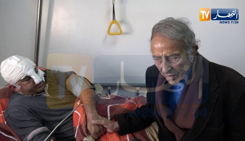 زيارة السيد المدير العام للأمن الوطني للشرطي المصاب في أحداث ملعب 5 جويلية