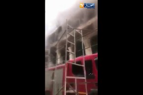 حريق مهول بباب عزون في ساحة الشهداء وسط العاصمة