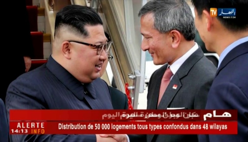 سنغافورة: الزعيم الكوري الشمالي “كيم أون “يصل إلى البلاد إستعدادا لقمته مع ترامب