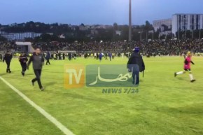 إشتباكات بين أنصار شبيبة القبائل ولاعبي مولودية الجزائر بعد نهاية اللقاء