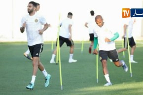 المنتخب الوطني يجري ثاني حصة تدريبية تحسبا للكان