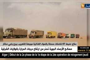 دفاع: ضبط 7 شاحنات محملة بالمواد الغذائية موجهة للتهريب ببرج باجي مختار