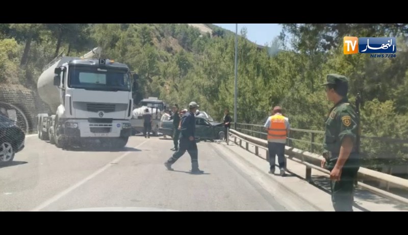 حادث مرور يخلف 3 جرحى بالطريق الوطني رقم 1 في المدية