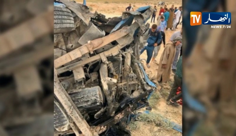 بسكرة: وفاة عائلة مكونة من 5 أفراد في حادث مرور