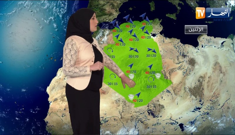 أجواء غير مستقرة على السواحل ورياح قوية في الجنوب/ حالة الطقس ليوم الإثنين 22 أفريل 2019