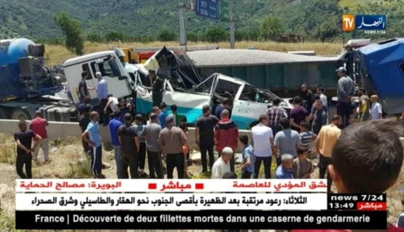 البويرة: حادث مرور خطير بالطريق السيار شرق غرب بالقادرية