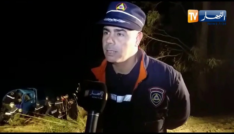 سيدي بلعباس: إنتشال جثة شخص في حادثة سقوط شاحنة بسدّ صارنو في سيدي حمادوش