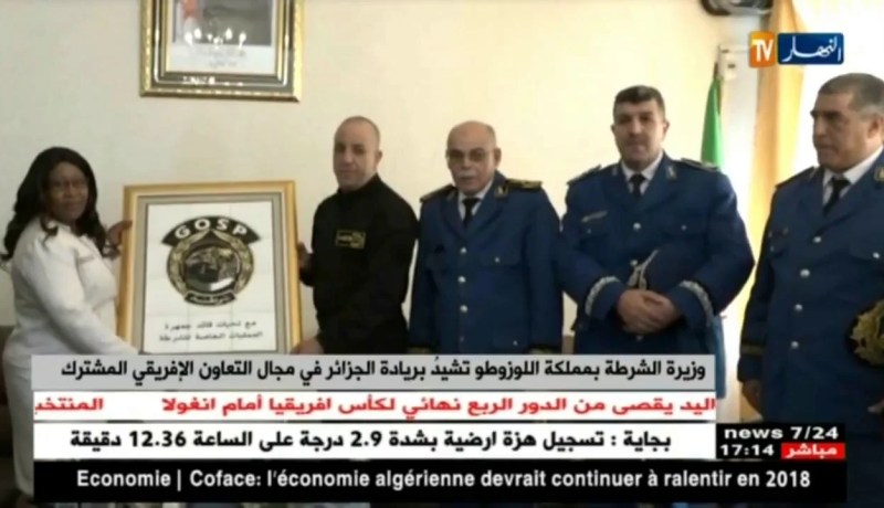 وزيرة الشرطة بمملكة اللوزوطو تشيد بريادة الجزائر في مجال التعاون الإفريقي المشترك