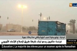 غرداية : زوابع رملية تحجب الرؤية و تلغي عدة رحلات جوية