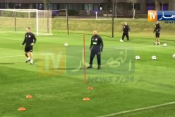 بلماضي يشارك لاعبيه التدريبات في قطر