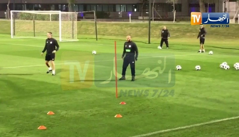 بلماضي يشارك لاعبيه التدريبات في قطر