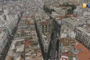 مشاهد من السماء للمسيرة السلمية بالعاصمة