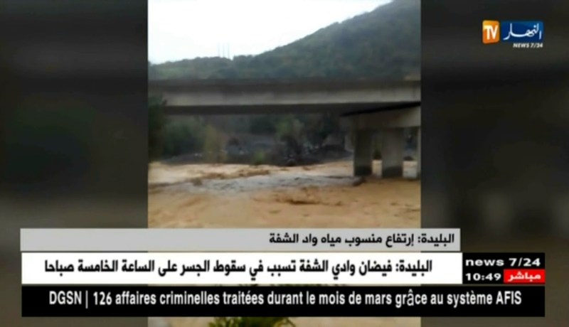 البليدة : إرتفاع منسوب مياه واد الشفة