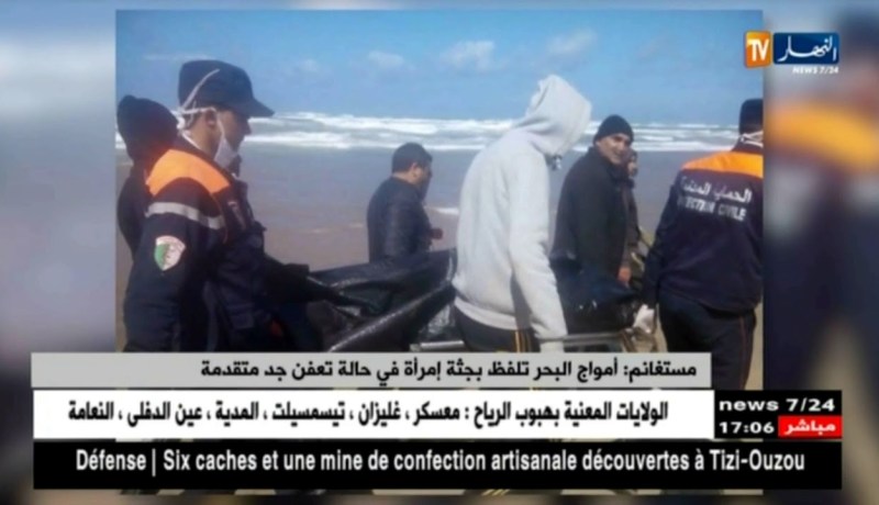 مستغانم: أمواج البحر تلفظ بجثة إمرأة في حالة تعفن جد متقدمة