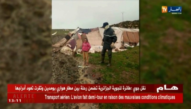 تيسمسيلت : ” تضرّر 50 شخصا من البدو الرحل جرّاء الأمطار !!