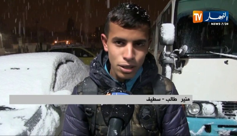 سطيف/ الثلوج تكسي الولاية حلة بيضاء وتتسبب في غلق الطرقات