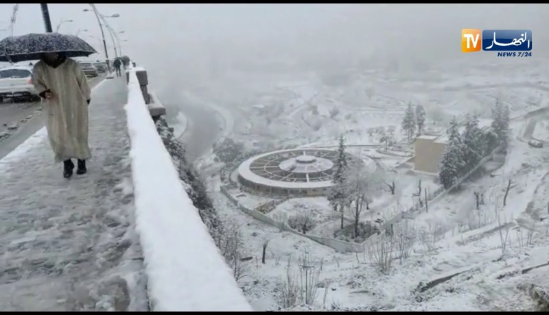 شاهد…هكذا هي قسنطينة بعد التساقط الكثيف للثلوج