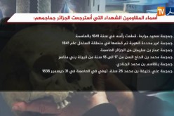 أسماء المقاومين الشهداء التي إسترجعت الجزائر جماجمهم