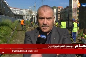 تواصل أشغال تصليح السكة الحديدية عند مدخل محطة القطارات الجزائر وسط