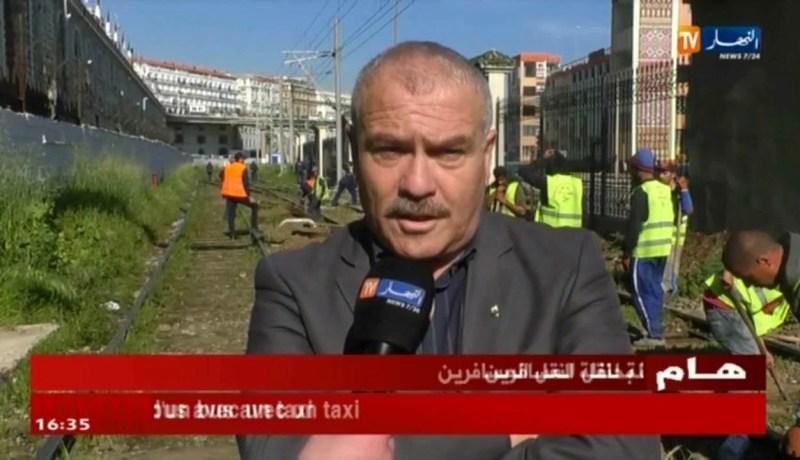 تواصل أشغال تصليح السكة الحديدية عند مدخل محطة القطارات الجزائر وسط