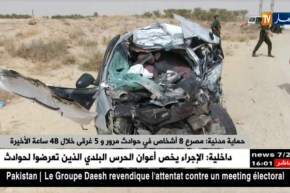 حماية مدنية/ مصرع 8 أشخاص في حوادث مرور و5 غرقى خلال 48 ساعة الأخيرة