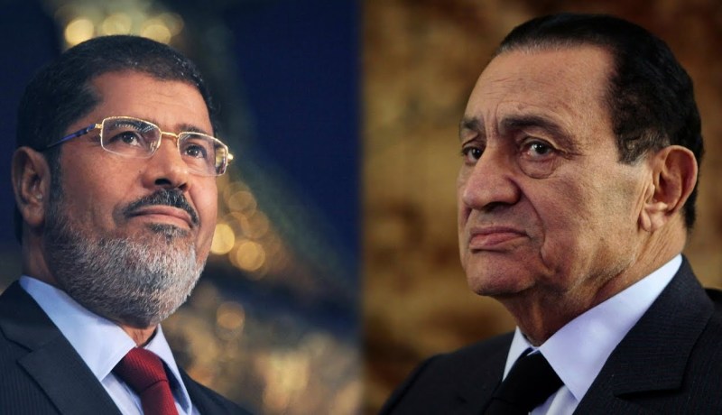 مبارك ومرسي: لأول مرة وجها لوجه في محكمة مصرية