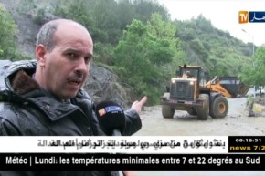 المدية: مياه الأمطار تغلق الطرق الوطني رقم 01