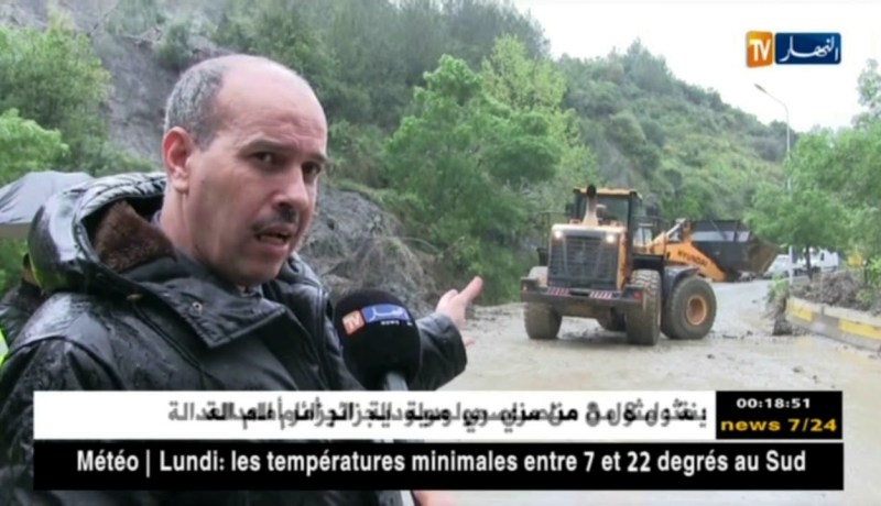 المدية: مياه الأمطار تغلق الطرق الوطني رقم 01