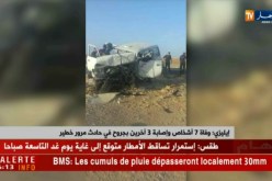 إليزي :وفاة 7 أشخاص و إصابة 3 آخرين بجروح في حادث مرور خطير