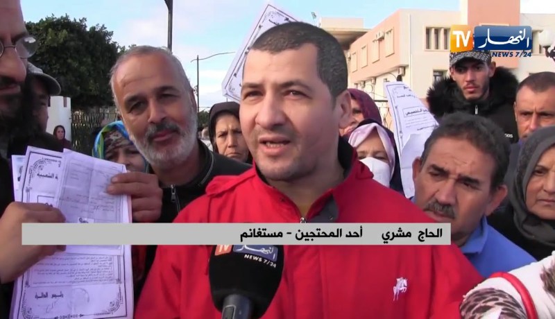 مستغانم: أصحاب شهادات ما قبل الإستفادة للسكن الإيجاري العمومي يحتجون