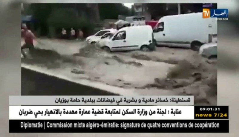 قسنطينة: خسائر مادية و بشرية في فيضانات ببلدية  حامة بوزيان