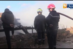 حريق مهول أتى على مستودع لأحد الفلاحين في تلمسان