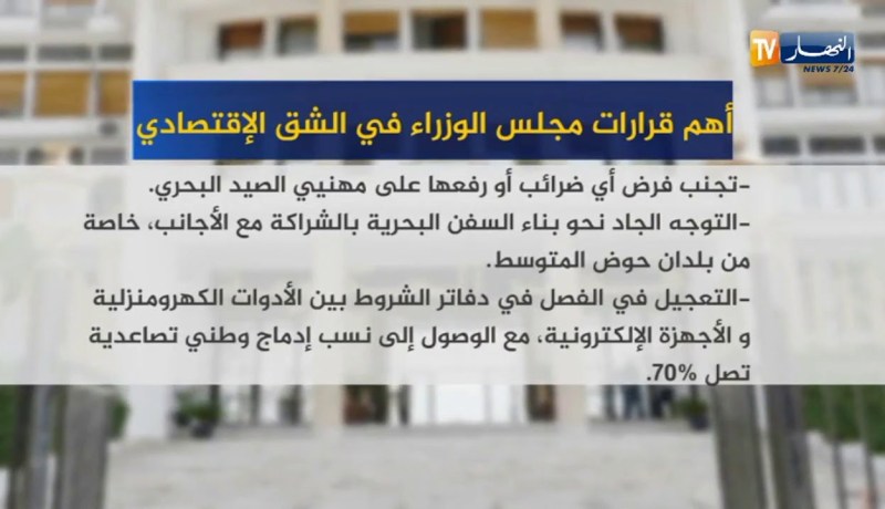 أهم قرارات مجلس الوزراء في الشق الإقتصادي