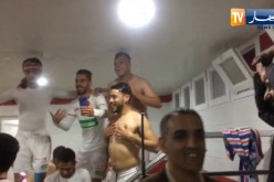 فرحة لاعبي شباب بلوزداد في غرف تغيير الملابس بعد التأهل