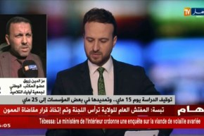 عز الدّين زرّوق: ” توقيف الدّروس في 15 ماي قرار إتخذته الوزارة بعد مراجعة سيرورة البرامج!”